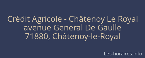 Crédit Agricole - Châtenoy Le Royal