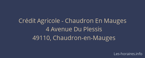 Crédit Agricole - Chaudron En Mauges