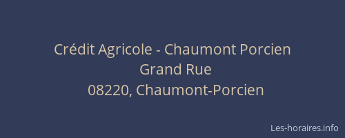 Crédit Agricole - Chaumont Porcien
