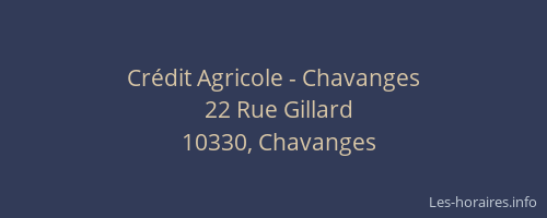 Crédit Agricole - Chavanges