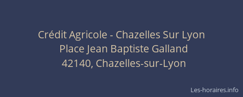 Crédit Agricole - Chazelles Sur Lyon