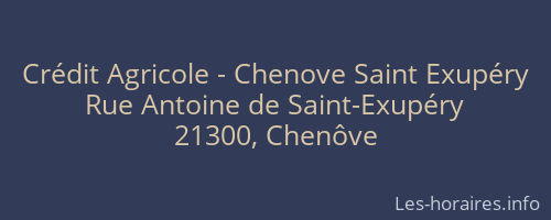 Crédit Agricole - Chenove Saint Exupéry