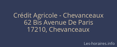 Crédit Agricole - Chevanceaux