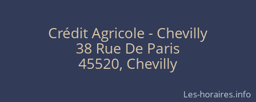 Crédit Agricole - Chevilly