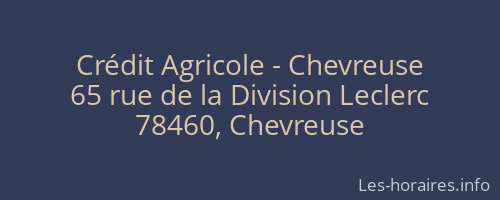 Crédit Agricole - Chevreuse