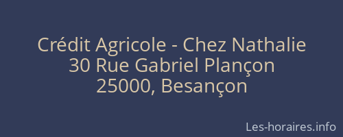 Crédit Agricole - Chez Nathalie