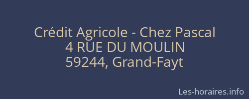 Crédit Agricole - Chez Pascal