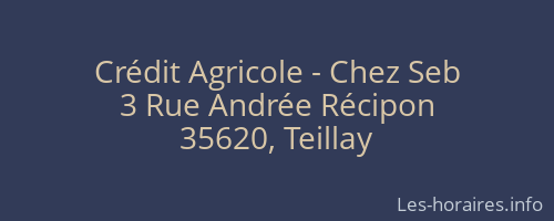 Crédit Agricole - Chez Seb