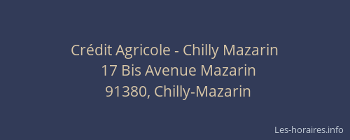 Crédit Agricole - Chilly Mazarin