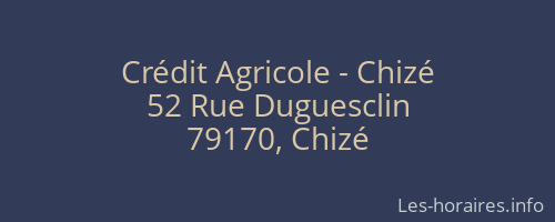 Crédit Agricole - Chizé