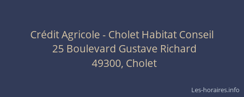 Crédit Agricole - Cholet Habitat Conseil