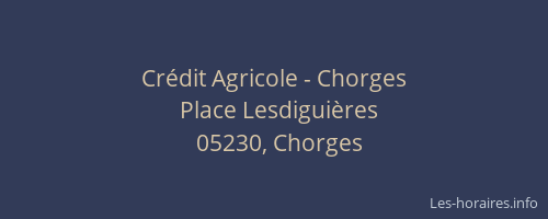 Crédit Agricole - Chorges