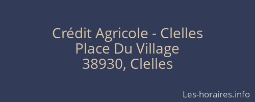 Crédit Agricole - Clelles