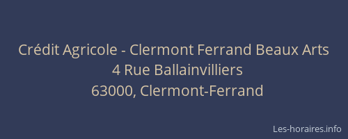 Crédit Agricole - Clermont Ferrand Beaux Arts