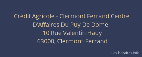 Crédit Agricole - Clermont Ferrand Centre D'Affaires Du Puy De Dome