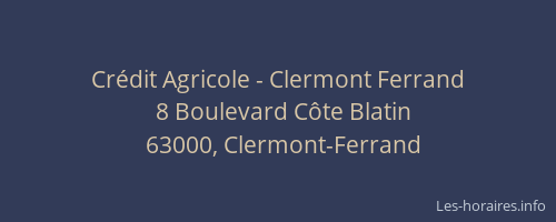 Crédit Agricole - Clermont Ferrand
