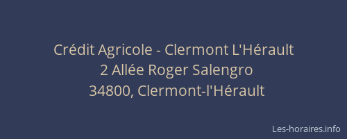 Crédit Agricole - Clermont L'Hérault