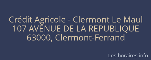 Crédit Agricole - Clermont Le Maul
