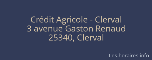 Crédit Agricole - Clerval