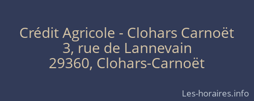Crédit Agricole - Clohars Carnoët