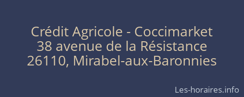 Crédit Agricole - Coccimarket