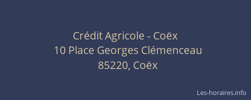 Crédit Agricole - Coëx