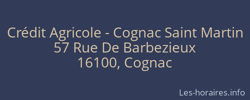Crédit Agricole - Cognac Saint Martin