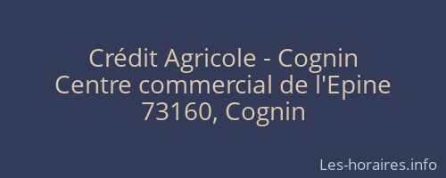 Crédit Agricole - Cognin