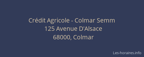 Crédit Agricole - Colmar Semm