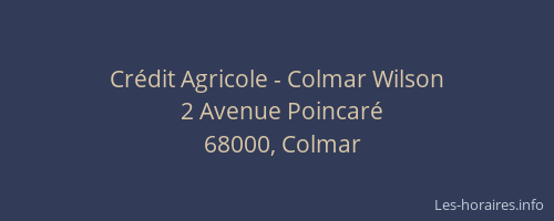 Crédit Agricole - Colmar Wilson