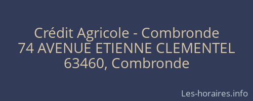 Crédit Agricole - Combronde