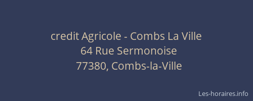 credit Agricole - Combs La Ville