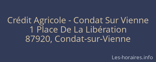 Crédit Agricole - Condat Sur Vienne