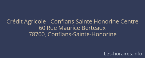 Crédit Agricole - Conflans Sainte Honorine Centre