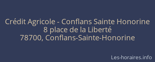 Crédit Agricole - Conflans Sainte Honorine