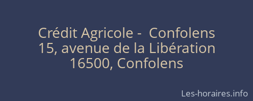 Crédit Agricole -  Confolens