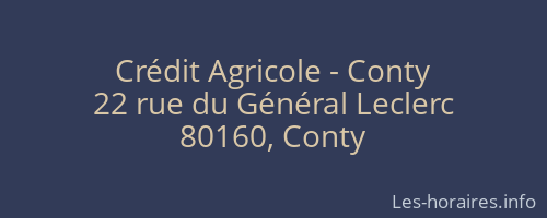 Crédit Agricole - Conty