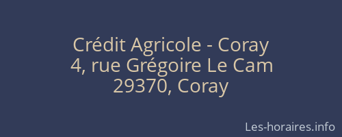 Crédit Agricole - Coray