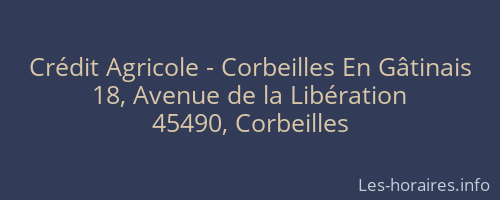Crédit Agricole - Corbeilles En Gâtinais
