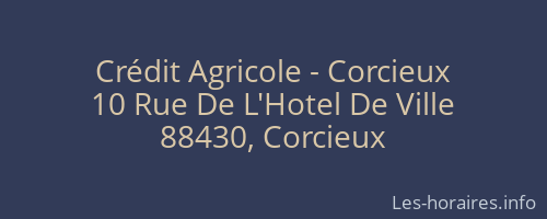 Crédit Agricole - Corcieux