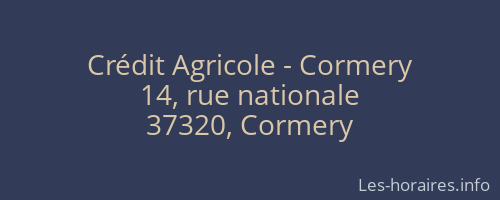 Crédit Agricole - Cormery
