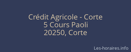 Crédit Agricole - Corte