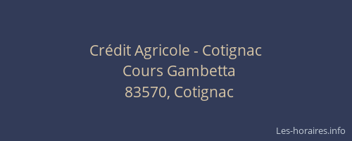 Crédit Agricole - Cotignac