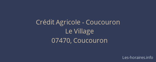 Crédit Agricole - Coucouron