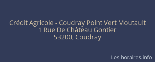 Crédit Agricole - Coudray Point Vert Moutault