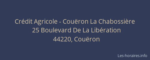 Crédit Agricole - Couëron La Chabossière