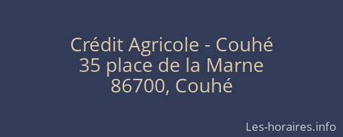 Crédit Agricole - Couhé