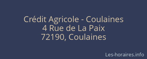 Crédit Agricole - Coulaines
