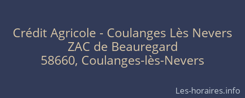 Crédit Agricole - Coulanges Lès Nevers