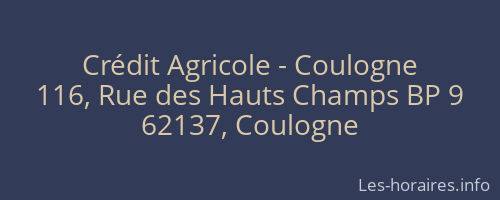 Crédit Agricole - Coulogne